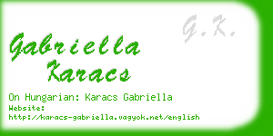 gabriella karacs business card